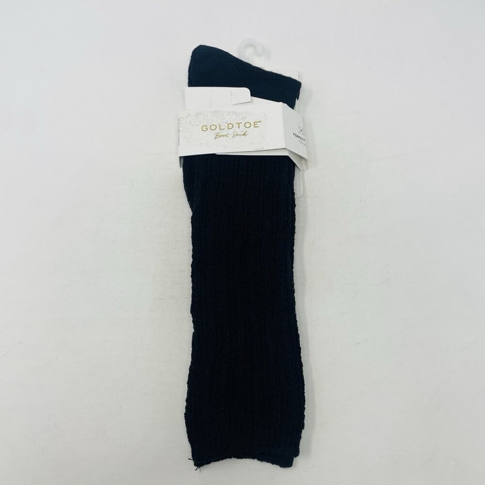 Gold‎ Toe Womens Shoe Size 6-9 1 Pair Boyfriend Slouch Boot Socks in Black 2025
